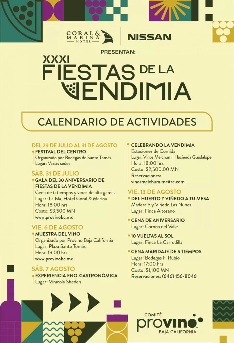 Cartel de las Fiestas de la Vendimia, Ensenada, BC