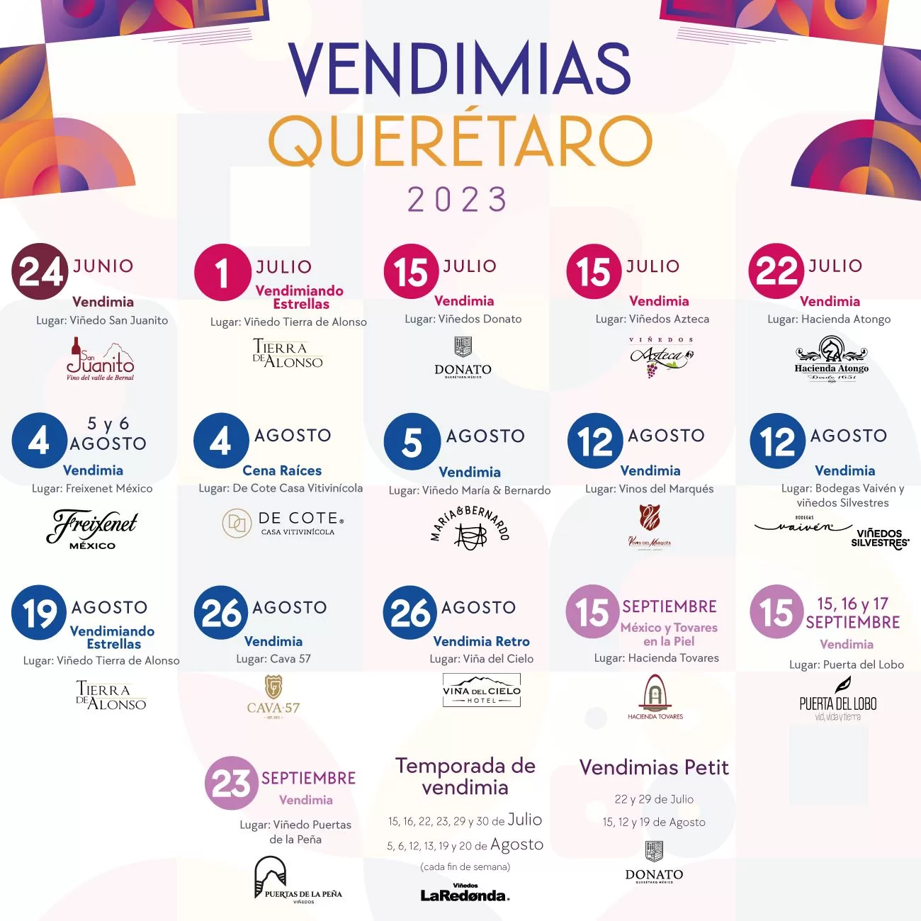 Cartel de las Vendimias de Querétaro 2023