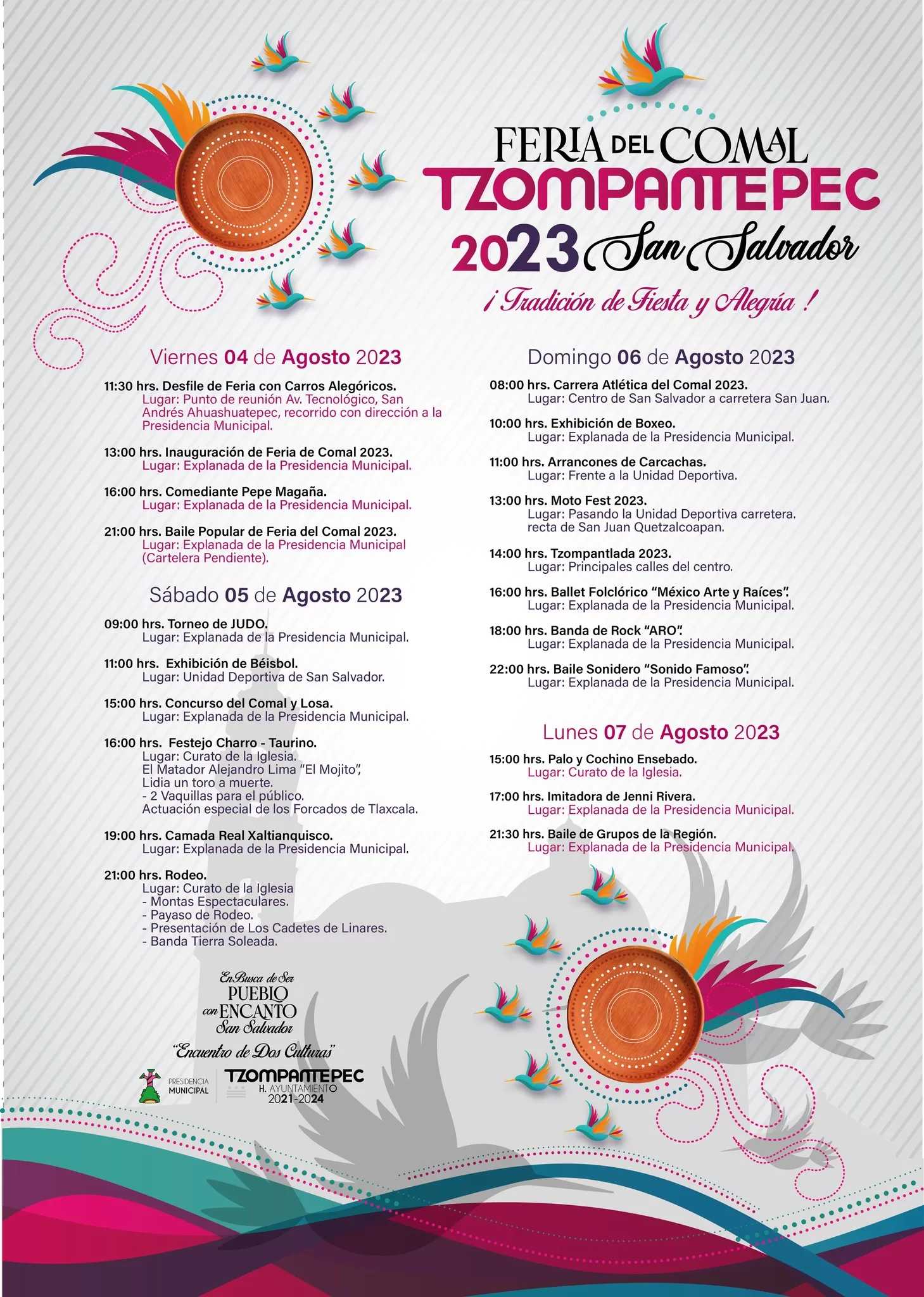 Cartel de la Feria del Comal Tzompantepec 2023