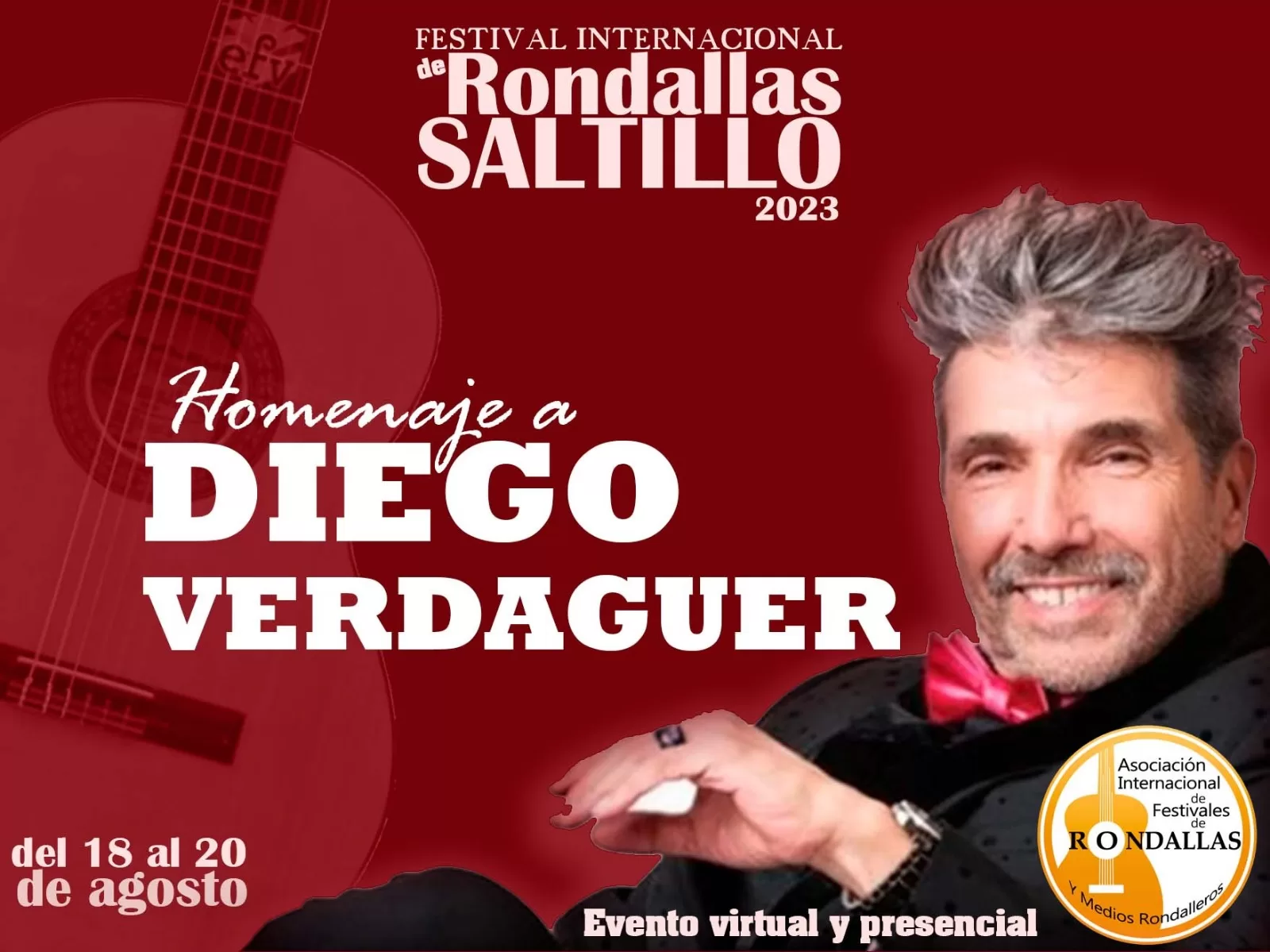 Cartel del homenaje a Diego Verdaguer en el Festival Internacional de Rondallas