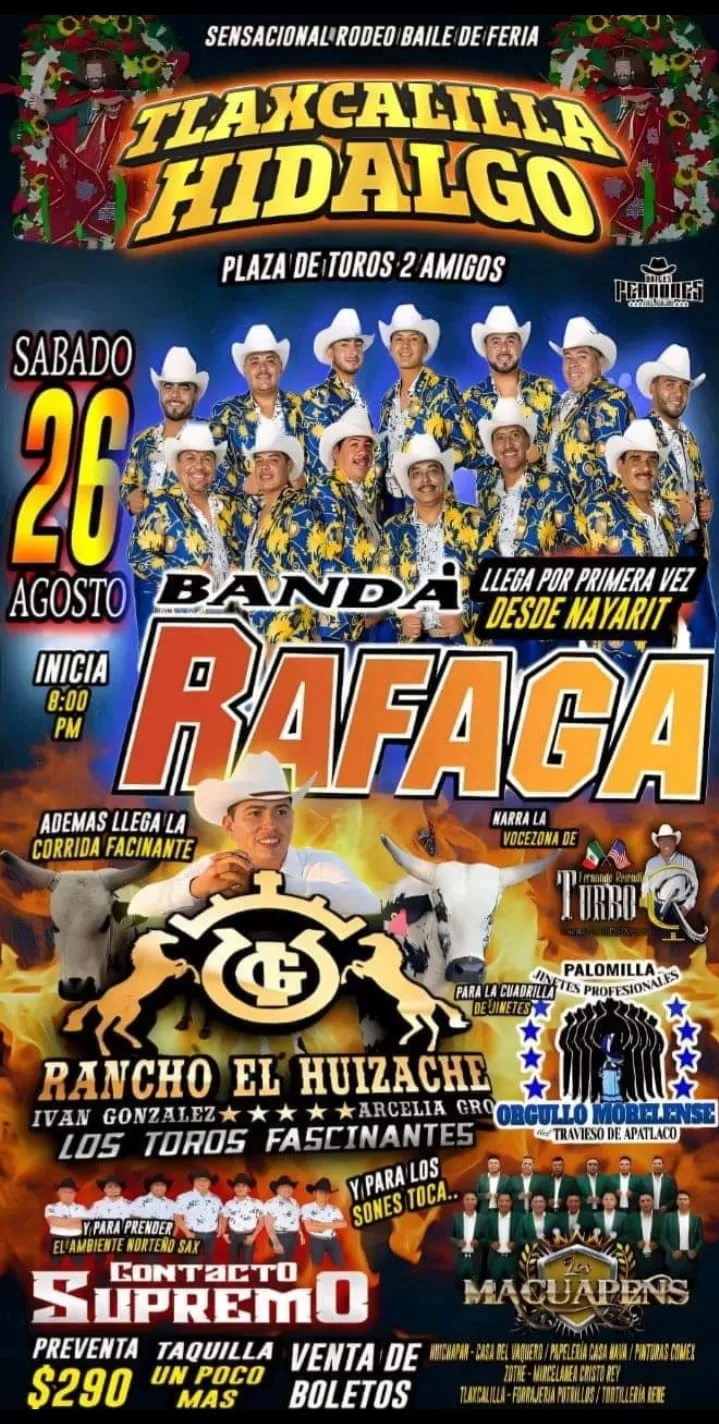 Cartel de la Feria Tlaxcalilla, Hidalgo 2023